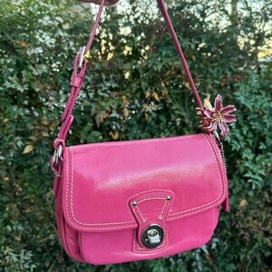 Coach legacy patent leather turn lock flap bag